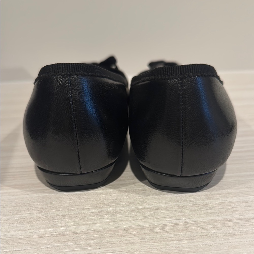 Prada Black Leather Flats Size 38.5 - Picture 4 of 5